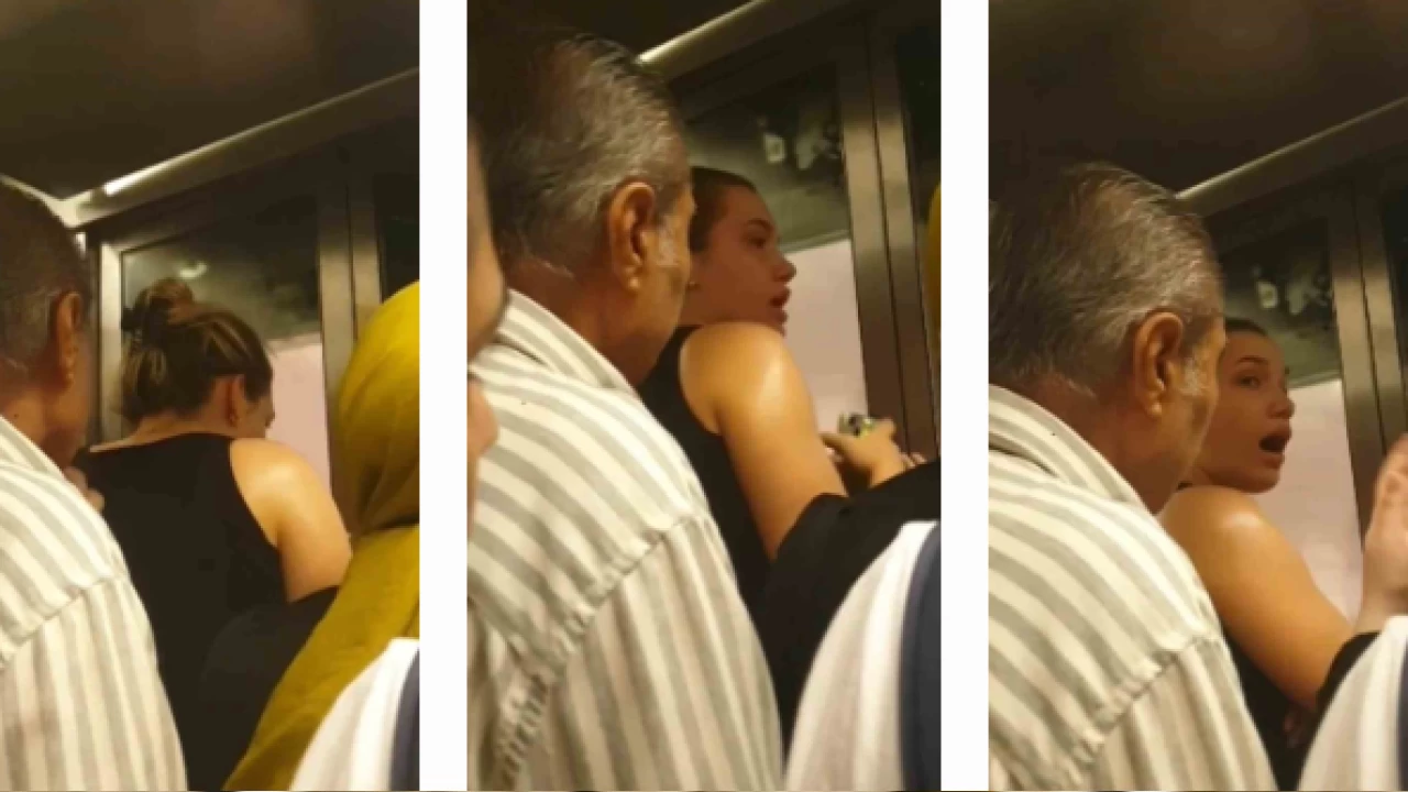 Metro asans�r�nde mahsur kald�lar