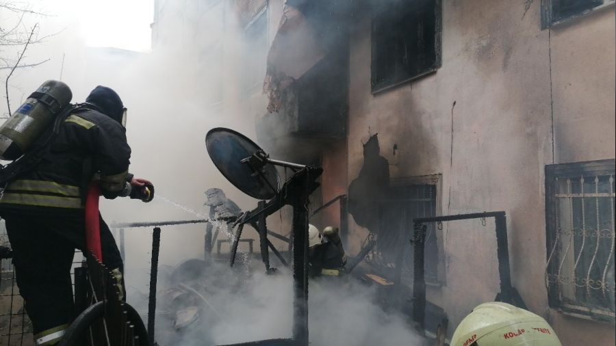 Odunlukta kan yangn apartmann 1. katna srad