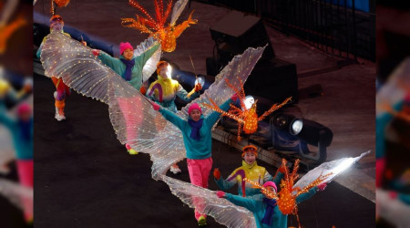 Pekin kış olimpiyatlarından muhteşem görüntüler
