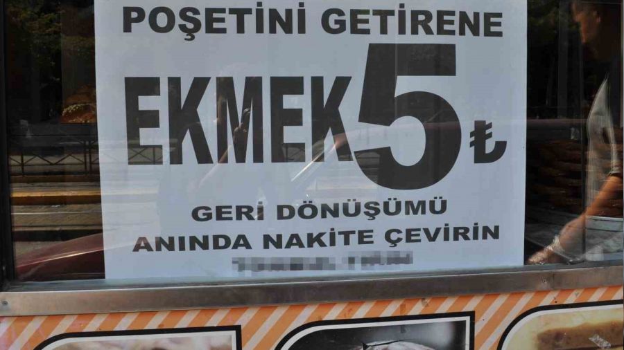 Po�etini getirene ekmek 7 lira yerine 5 lira