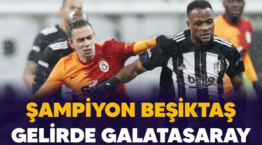 Şampiyon Beşiktaş gelirde Galatasaray