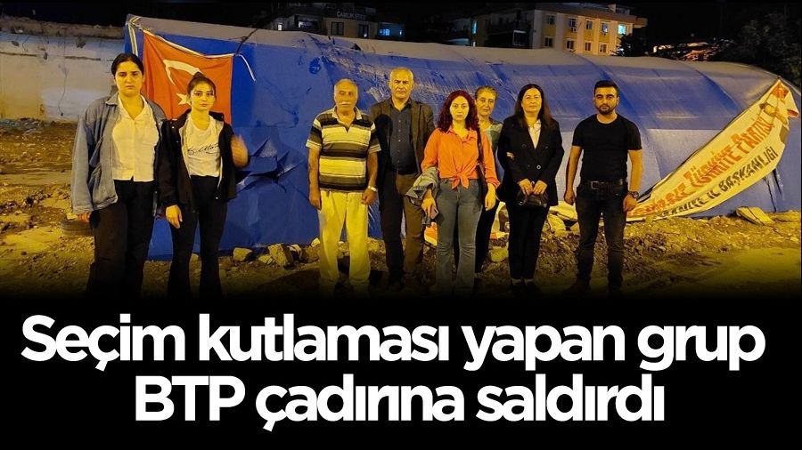 Se�im kutlamas� yapan grup BTP �ad�r�na sald�rd�