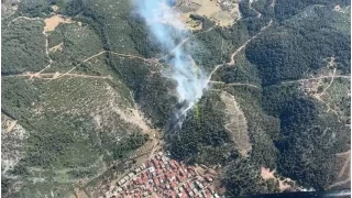 Soma'da aynı gün ikinci orman yangını