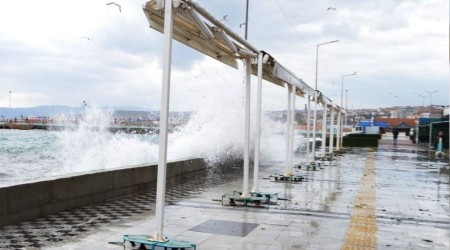 Tekirdağ'da şiddetli dalgalar
