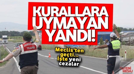 Trafikte kurallara uymayan yandı! işte yeni cezalar