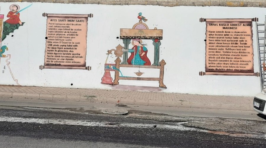 Trafo binalar� ve duvarlar tarihi motiflerle s�slendi