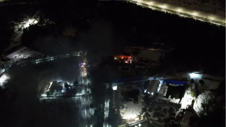 TRT'nin film platosunda yang�n 