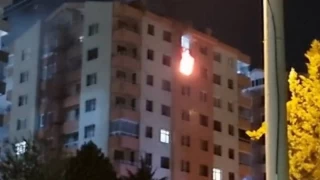 9'uncu katta çıkan yangın korkuttu