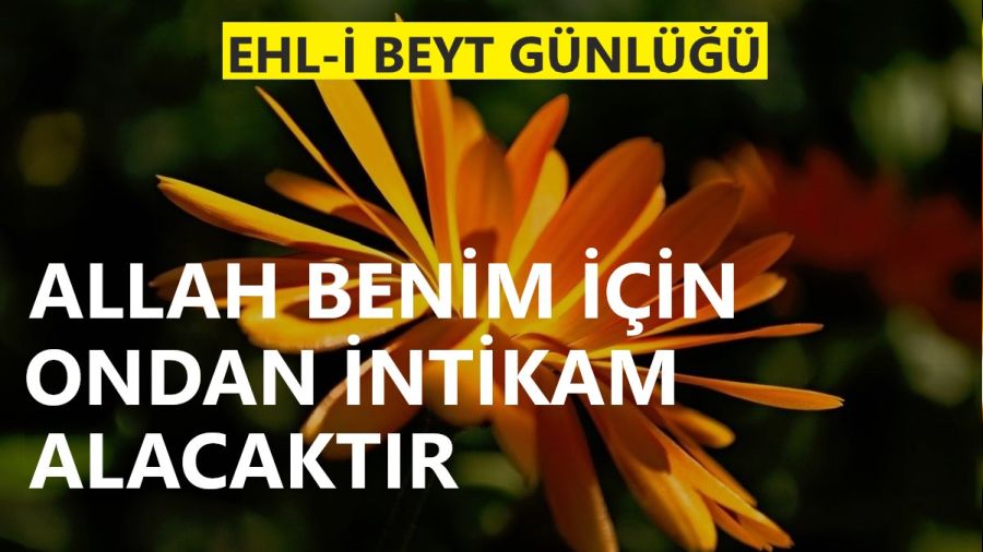 ‘Allah benim için ondan intikam alacaktır’