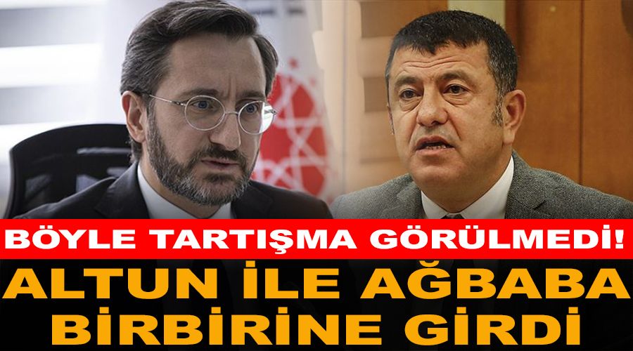 Altun ile Ağbaba birbirine girdi. Böyle tartışma görülmedi !