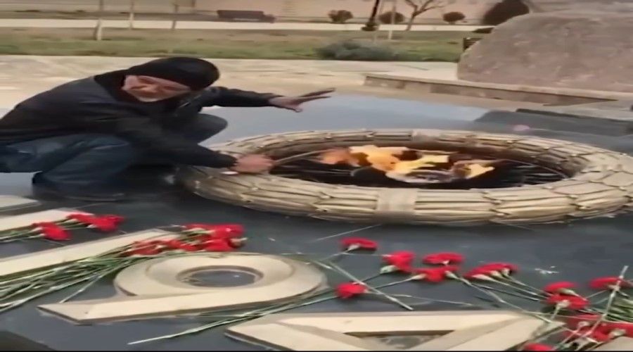Anıtta mangal yapan kişi tutuklandı