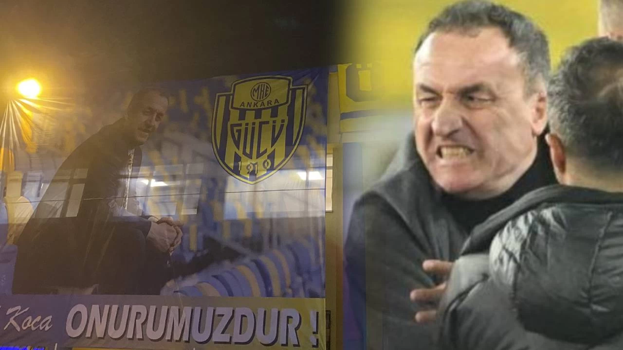 Ankaragücü tesislerine 'Faruk Koca Onurumuzdur' pankartı asıldı, taraftarlar marş besteledi