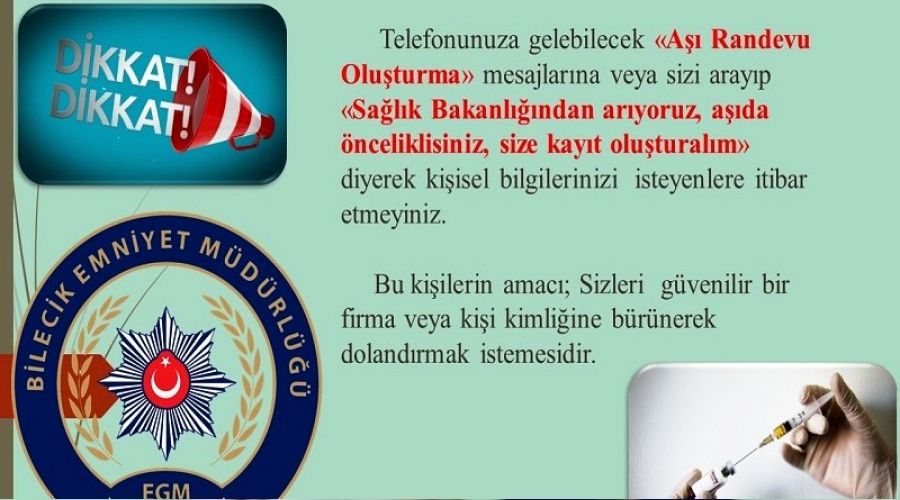 Aşı dolandırıcılığına dikkat