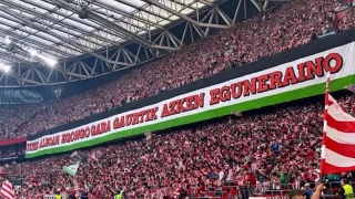 Athletic Bilbao taraftarlarndan Filistin'e destek 