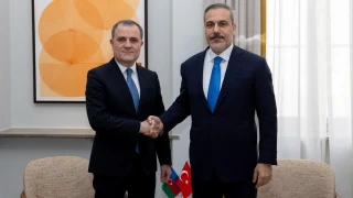 Bakan Fidan, Azerbaycan D��i�leri Bakan� Bayramov ile ortak bas�n toplant�s�nda konu�tu