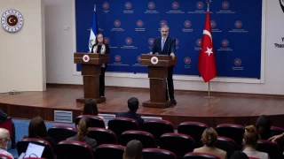 Bakan Fidan, El Salvadorlu mevkida Hill ile ortak basn toplantsnda konutu