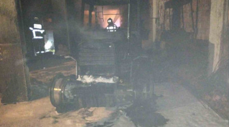 Bandırma'da bir mağazada yangın paniği