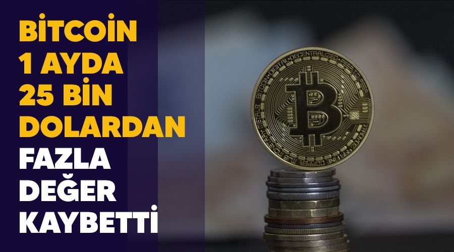 Bitcoin 1 ayda 25 bin dolardan fazla de�er kaybetti