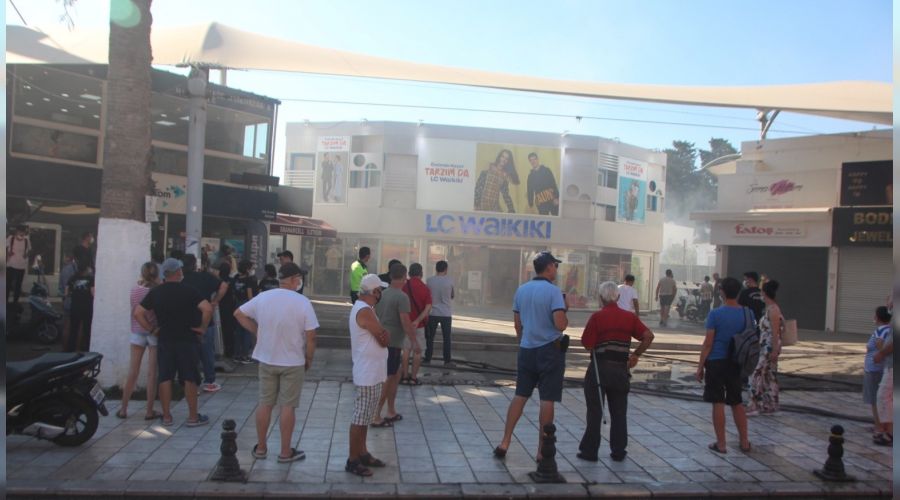 Bodrum çarşısında yangın paniği