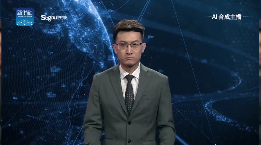 in, ilk yapay zeka sunucusunu retti