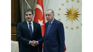 Cumhurbakan Erdoan, IKBY Bakan Barzani'yi kabul etti
