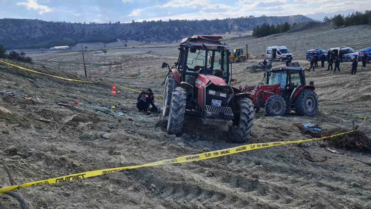 Devrilen trakt�r�n alt�nda can verdi