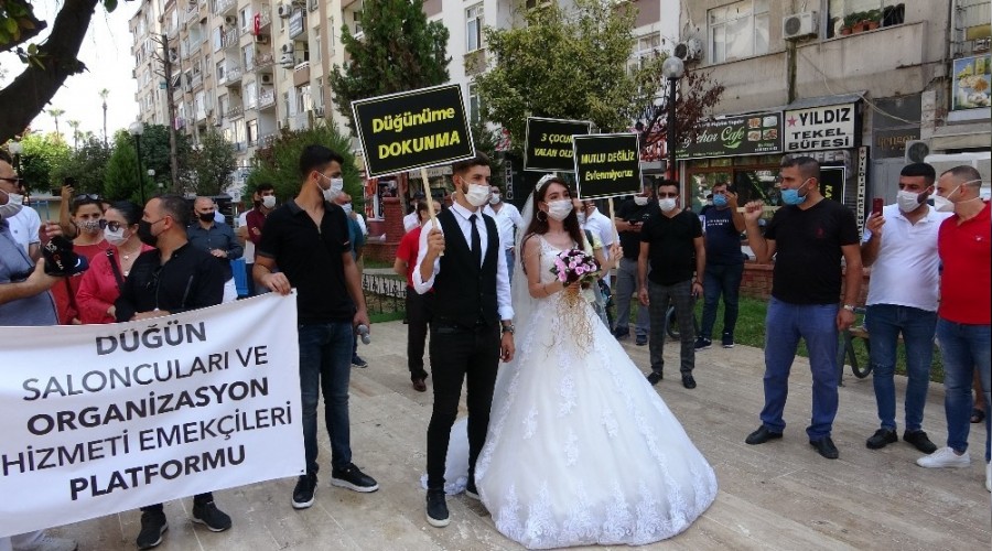 Düğün saloncuları ve organizasyonculardan eylem