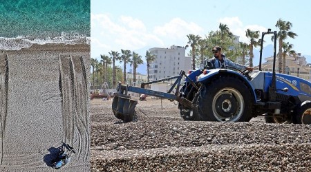 Dünyaca ünlü sahil traktörlerle sürdüler