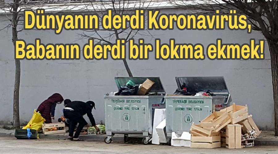 Dünyanın derdi koronavirüs babanın derdi bir lokma ekmek