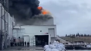 Edirne'de fabrika yangını