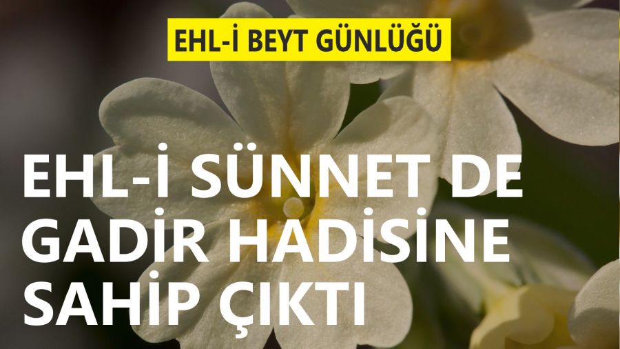 Ehl-i Sünnet de Gadir hadisine sahip çıktı
