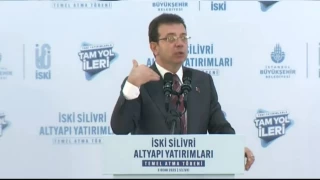 Ekrem İmamoğlu İSKİ'nin Silivri Altyapı Yatırımları Temel Atma Töreninde konuştu