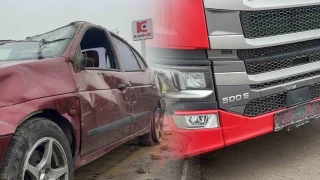 Elaz'da TIR'la arpan otomobil takla att: 4 yaral
