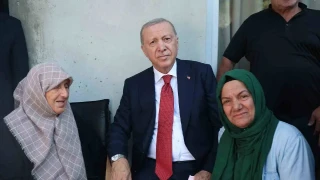 Erdo�an Rize'de kom�ular�n� ziyaret etti