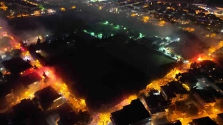 Florya'da ampiyonluk kutlamas havadan grntlendi