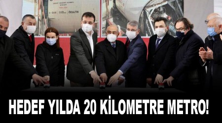 Hedef ylda 20 kilometre metro