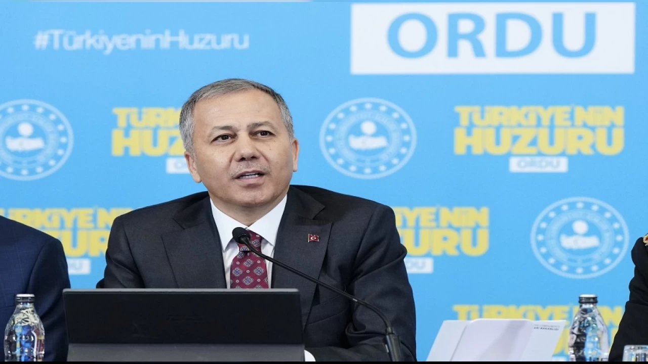 İçişleri Bakanı Yerlikaya, Ordu'da güvenlik toplantısında konuştu: