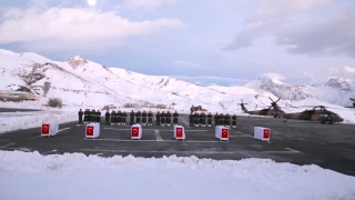 Irak'ın kuzeyinde şehit olan 6 asker için Hakkari'de tören düzenlendi