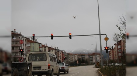 Işık ihlalcilerine ceza havadan geldi 