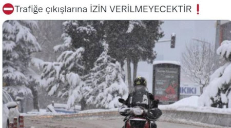 İstanbul'da motokurye ve scooter'a kar yasağı