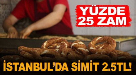 İstanbul'da simit 2.5 TL!