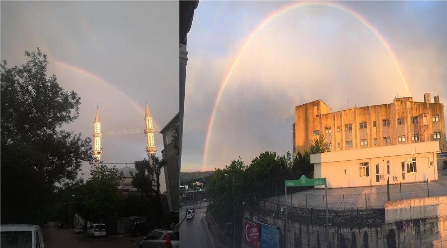 stanbul'da yamur sonras gkkua srprizi