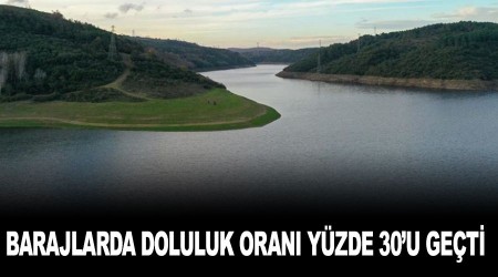 İstanbul'daki barajlarda doluluk oranı yüzde 30'u geçti