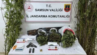 Jandarmadan operasyon: Esrar, kenevir ve silah ele geirildi