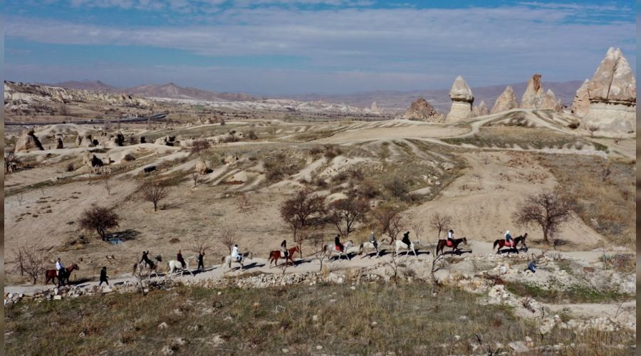 Kapadokya'da 'Sevgililer G�n�' yo�unlu�u