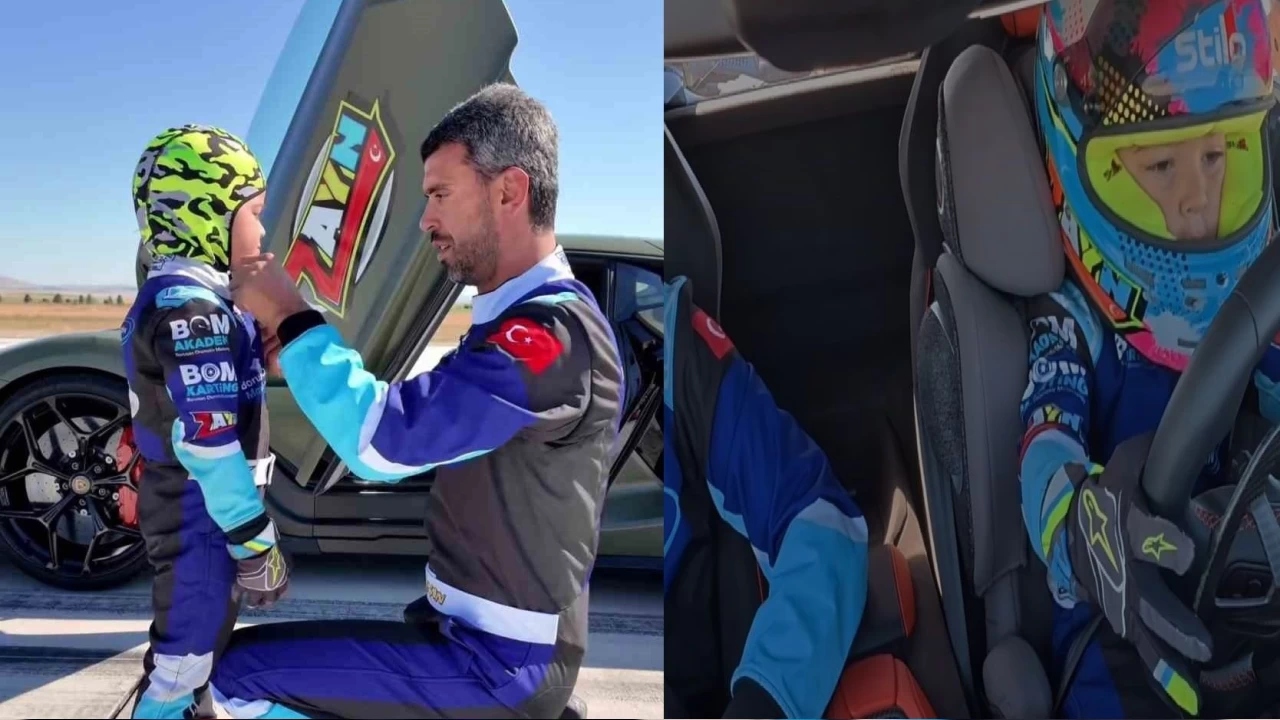 Kenan Sofuo�lu'nun 5 ya��ndaki o�lu 312 kilometre h�z yapt�