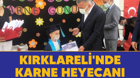 Kırklareli'nde karne heyecanı