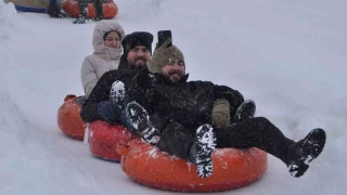 Köylülerin pisti kayak merkezi haline geldi