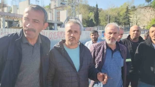 Maaş alamayan işçiler iş bırakma eylemi yaptı
