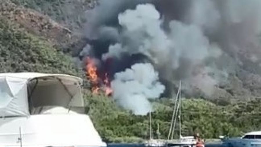 Marmaris yangını saniyeler içinde büyümüş